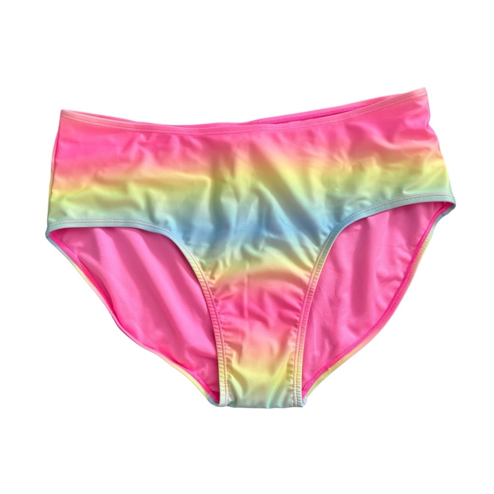 NWOT Kids Rainbow Ombre Bikini Bottoms | XXL Girls Plus 20½